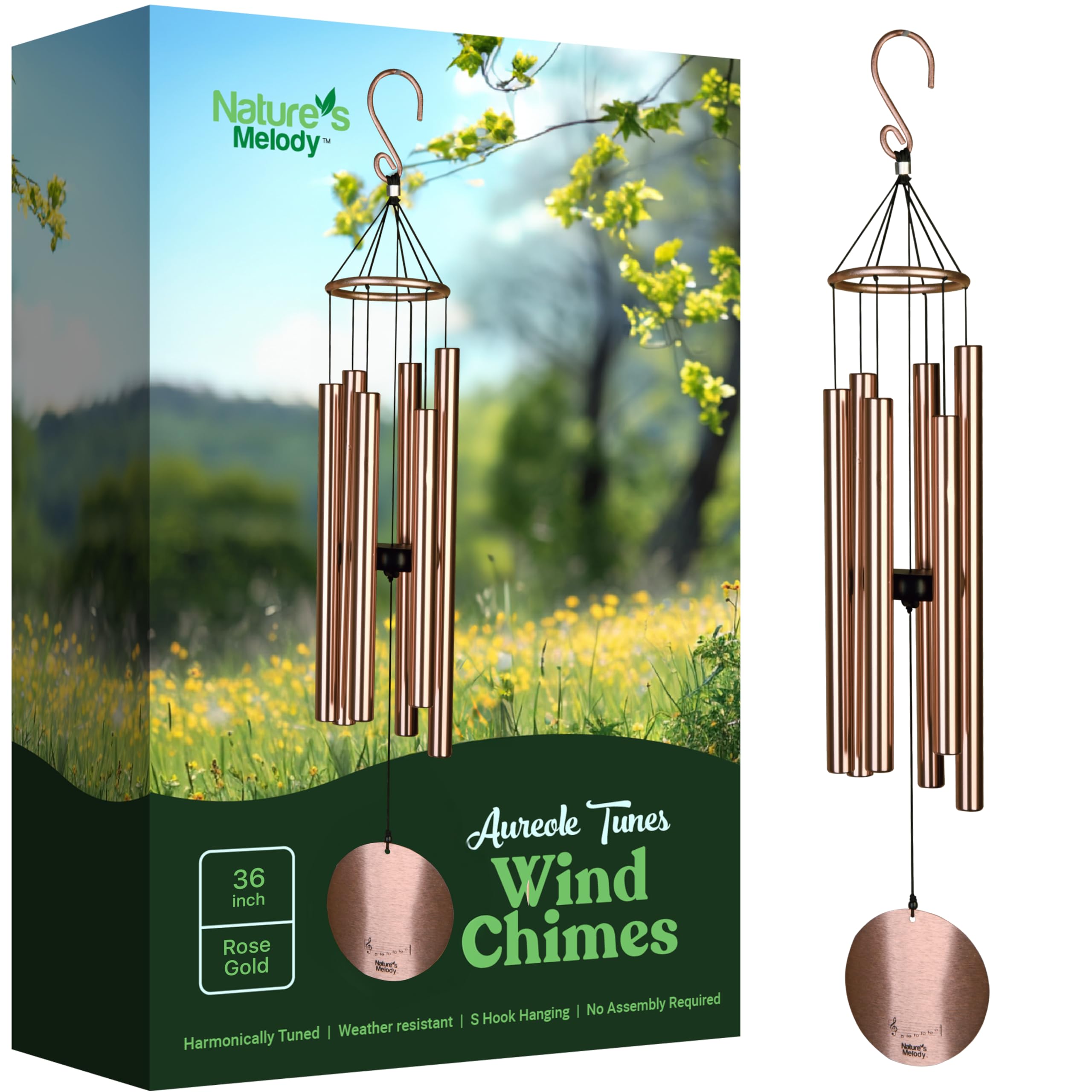 Amazon.com : Nature's Melody Aureole Tunes Wind Chimes – Outdoor